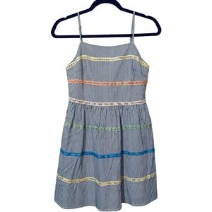 Andree by Unit Women's Small Striped Sundress Tank Sleeveless Spaghetti Straps‎